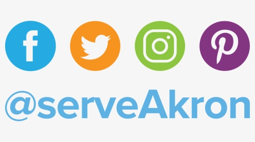 Serveakron Social Media Icons - Facebook Instagram Pinterest Logo, HD Png Download, Transparent PNG