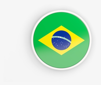 Round Icon With White Frame - Brazil Flag Round Png Transparent, Png Download, Transparent PNG