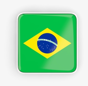 Square Icon With Frame - Brazil Flag, HD Png Download, Transparent PNG