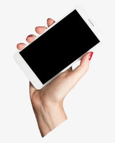 Hand Holding An Iphone - Smartphone, HD Png Download, Transparent PNG