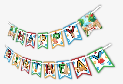 Puppy Dog Happy Birthday - Birthday Banner Cartoons Png, Transparent Png, Transparent PNG
