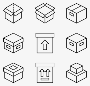 Open And Close Boxes Black And White, HD Png Download, Transparent PNG