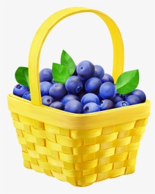 Blueberries In Basket Clipart, HD Png Download, Transparent PNG