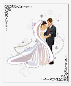 Transparent Bride Groom Silhouette Png - Wedding Couple Png Clipart, Png Download, Transparent PNG