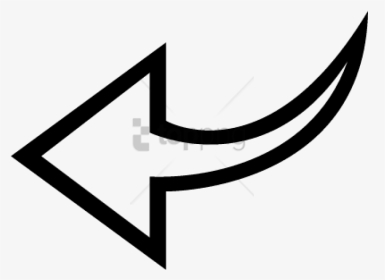 Free Png White Arrow Back Png Image With Transparent - Transparent Background Curved Arrow Png, Png Download, Transparent PNG