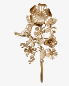 Golden Metal Flowers Png, Transparent Png, Transparent PNG