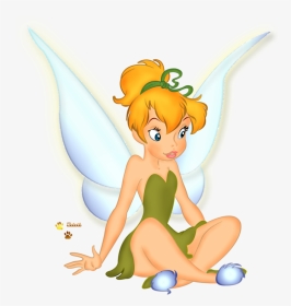 Imágenes Y Gifs Animados ® - Tinker Bell Sentada Sininho Png, Transparent Png, Transparent PNG
