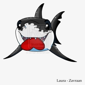 Great White Shark Thresher Sharks Oceanic Whitetip - Chibi Shark Art, HD Png Download, Transparent PNG