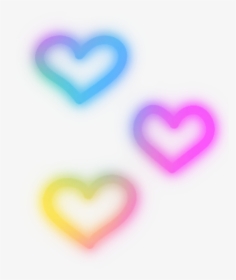 #freetoedit #neon #rainbow #hearts - Sticker, HD Png Download, Transparent PNG