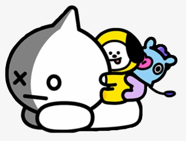 •van, Chimmy, Mang Sticker• sorry The Cutout Is Messy - Bt21 Chimmy And Van, HD Png Download, Transparent PNG