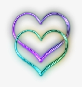 #mq #purple #green #heart #hearts #neon - Heart, HD Png Download, Transparent PNG