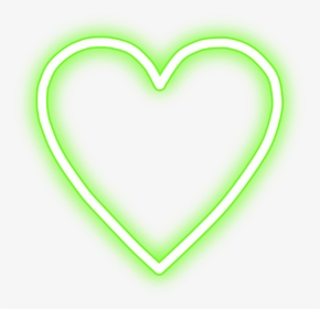 #neon #heart #hearts #green #greenheart #greenhearts - Heart, HD Png Download, Transparent PNG