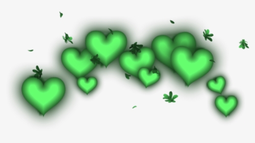 #hearts #heart #green #neon #effect #freetoedit - Heart, HD Png Download, Transparent PNG