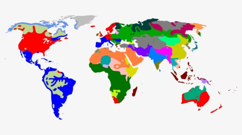 World Map Png Transparent Background - Language Families World Map, Png Download, Transparent PNG