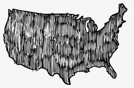Map Of Usa Drawing 2 - Illustration, HD Png Download, Transparent PNG