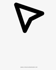 Location Cursor Coloring Page - Triangle, HD Png Download, Transparent PNG