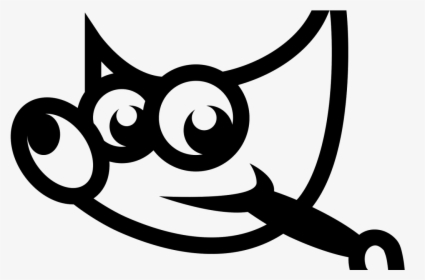 Gimp Logo Black And White , Png Download - Gimp Logo Black And White, Transparent Png, Transparent PNG