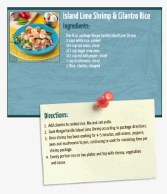 Lime Shrimp & Cilantro Rice - Dish, HD Png Download, Transparent PNG
