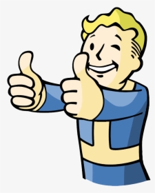 Boy Thumbs Up Image - Vault Boy Thumbs Up Transparent Background, HD Png Download, Transparent PNG