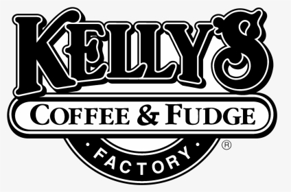 Kelly S Coffee & Fudge Factory Logo Black And White - Logo, HD Png Download, Transparent PNG