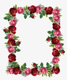 Red Floral Border Png Image - Transparent Background Roses Border, Png Download, Transparent PNG