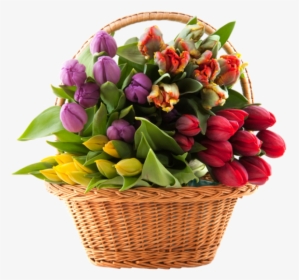 Bouquet Of Flowers Png Image - Flowers Basket Transparent, Png Download, Transparent PNG
