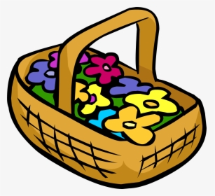 Club Penguin Rewritten Wiki - Clipart Of Basket Of Flower, HD Png Download, Transparent PNG