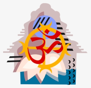 Vector Illustration Of Hinduism Sanskrit Aum Or Om - Illustration, HD Png Download, Transparent PNG