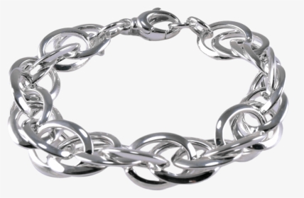Fancy Sterling Silver Link Bracelet - Bracelet, HD Png Download, Transparent PNG