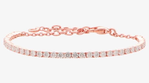 18 Ct Pink Gold Tennis Bracelet Set With White Diamonds - Bracelet, HD Png Download, Transparent PNG