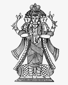 Deity God Hindu - Hinduism Black And White, HD Png Download, Transparent PNG