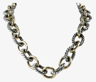 David Yurman 18k Gold And Sterling Silver Twisted Necklace - David Yurman Chain For Ladies, HD Png Download, Transparent PNG