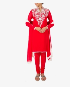 Red And White Kurta Set By Asal By Abu Sandeep - Costume, HD Png Download, Transparent PNG