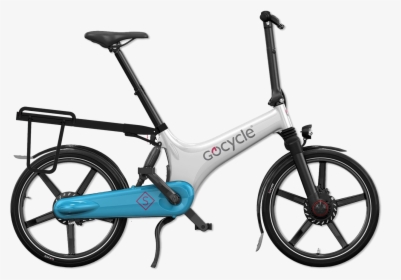 White/ Lightblue - Folding Electric Bikes, HD Png Download, Transparent PNG