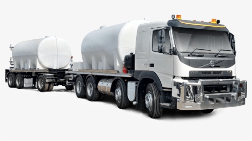 Water Truck And Dog Front View - Trailer Truck, HD Png Download, Transparent PNG