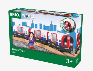 Metro Train Brio Wooden Railway Age 3 Thumbnails - Train Brio, HD Png Download, Transparent PNG