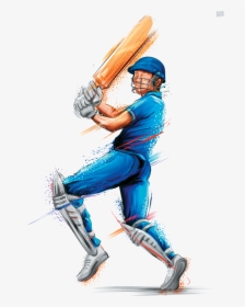 Cricket Player Vector, HD Png Download, Transparent PNG