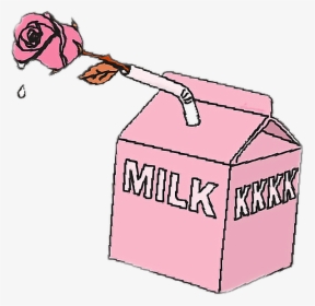 Milk Rose Cigarette Pinkfreetoedit - Cigarette With Rose Aesthetic, HD Png Download, Transparent PNG