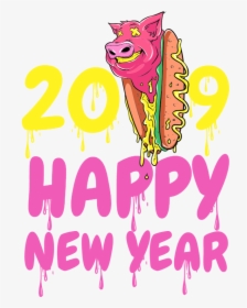 Png Happy New Year 2019 For T Shirt, Transparent Png, Transparent PNG