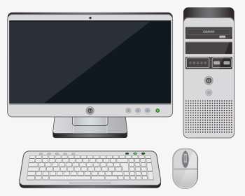 The Parts Of A Desktop Computer - Desktop Computer On Button, HD Png Download, Transparent PNG