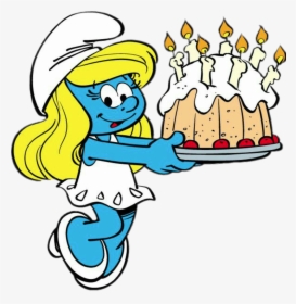 Smurfs Girl Happy Birthday, HD Png Download, Transparent PNG