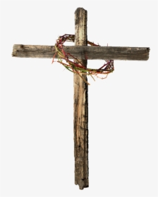 Crown Of Thorns Calvary Christian Cross Stock Photography - Wooden Cross Png Transparent, Png Download, Transparent PNG