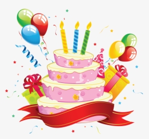 Birthday Cake Png Cakes Hd And Balloons Happy Impressive - Transparent Birthday 3 Cake, Png Download, Transparent PNG