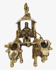 Lord Krishna Sitting In Bullock Cart Brass Statue, - Robot, HD Png Download, Transparent PNG