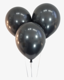 Metallic Black Balloons - Black Metallic Balloons Png, Transparent Png, Transparent PNG