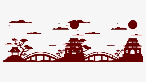 China Map Outline Png - Japanese Landscape Silhouette, Transparent Png, Transparent PNG