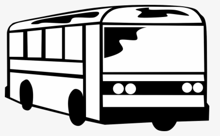 Clip Art Bus Black And White, HD Png Download, Transparent PNG