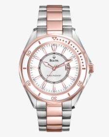 Bulova Precisionist Ladies Watch - Silver Rose Gold Watch, HD Png Download, Transparent PNG