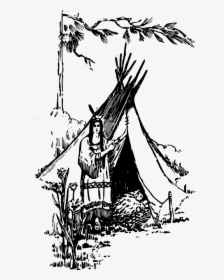 Tipi And Woman - Illustration, HD Png Download, Transparent PNG