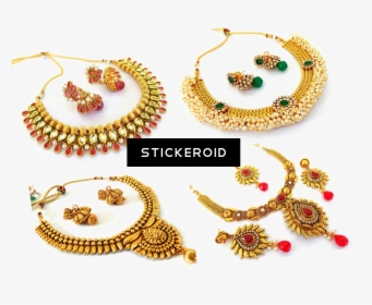Gold Necklace Accessories - Jewellery Necklace Set Png, Transparent Png, Transparent PNG